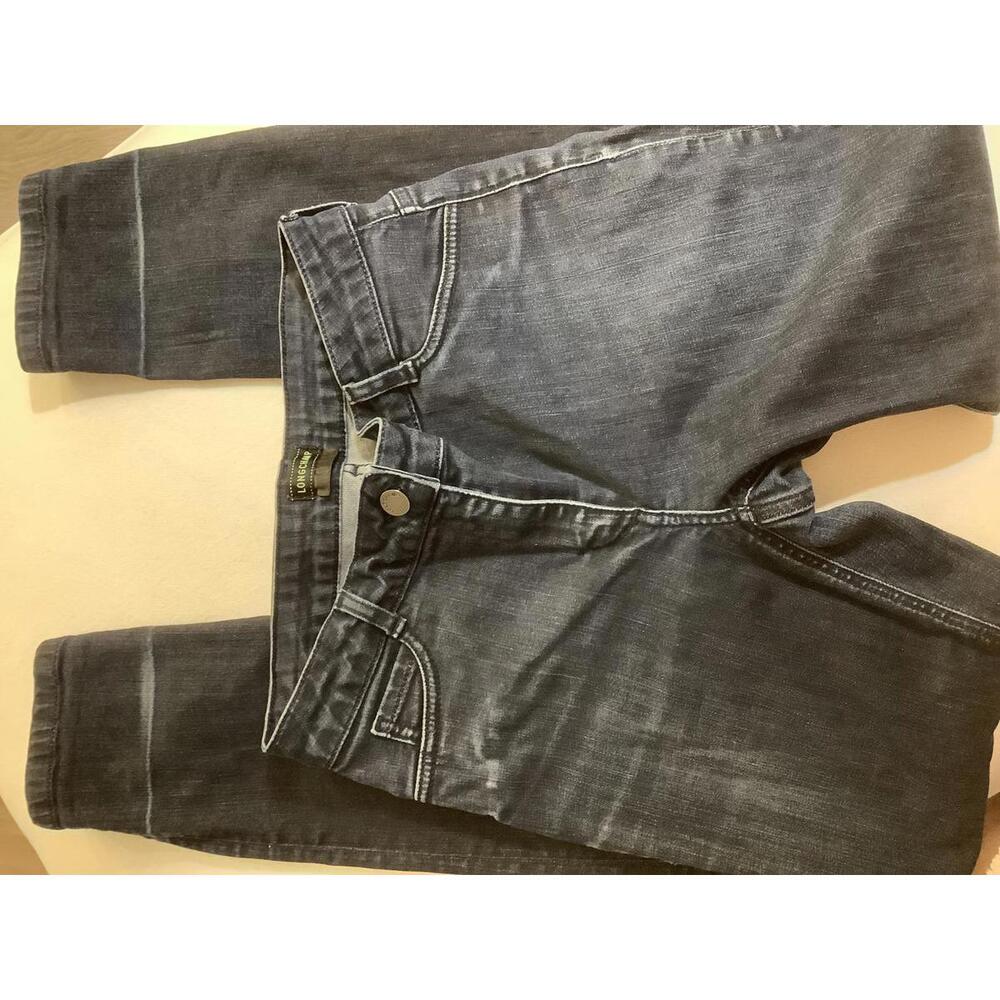 Longchamp Dark Wash Distressed Jeans 28 Luxury Designer Denim Casual Fall French - Picture 2 of 5